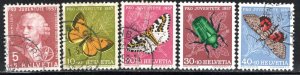 Switzerland Scott # B267 - B271, used