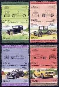 TUVALU - 1984 - Cars, 2nd Series - Perf 8v Set - Mint Never Hinged