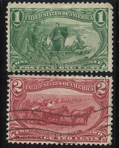 285-286 1c, 2c Used Fine Centering