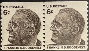 Scott #1305 1968 6¢ Prominent Americans FDR perf. 10 vert. MNH OG pair