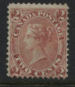 Canada 1859 Cents Issue 1864 2 cents rose unused no gum