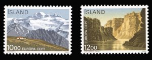 Iceland #622-623 Cat$15.75, 1986 Europa, set of two, never hinged