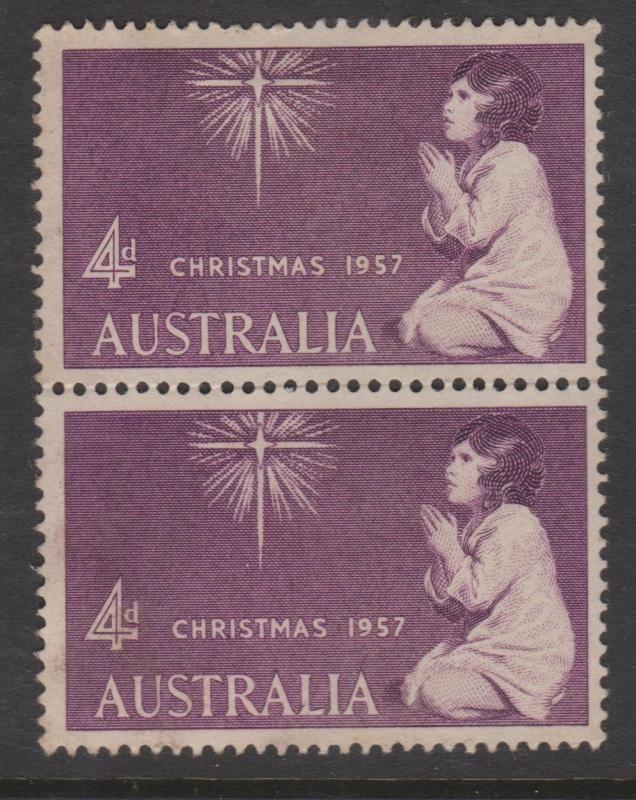 Australia 1957 Christmas Sc#307 Pair MNG