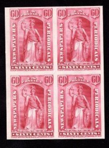 MOMEN US STAMPS #PR20P3 60c BLOCKS PROOF ON INDIA SUPERB $65++ LOT #82523-5