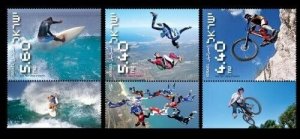 ISRAEL 2009 - Extreme Sports Set of 3 Stamps - Scott# 1764-6 - MNH