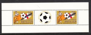 Netherlands Antilles B198a Soccer Souvenir Sheet MNH VF