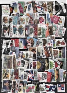 USA 200 + Used Different from Forever ERA Stamps incl 15 SETS 0ff Paper Fine