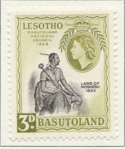 1959 BASUTOLAND 3d MH* Stamp A4P14F39741-