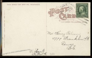 USA 1909 HAWTHORNE Colorado DPO Cover Platte Canyon Postcard 94222