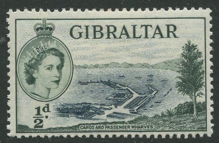 Gibraltar #132 QEII  MH  Scott CV. $0.25.