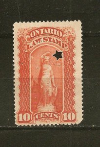 Canada Ontario OL47 10 Cent Law Stamp Used