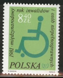 Poland Scott 2479 MNH** Disabled year 1981 stamp