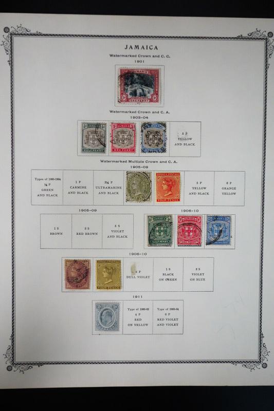 Jamaica 1800s to 1960s Stamp Collection