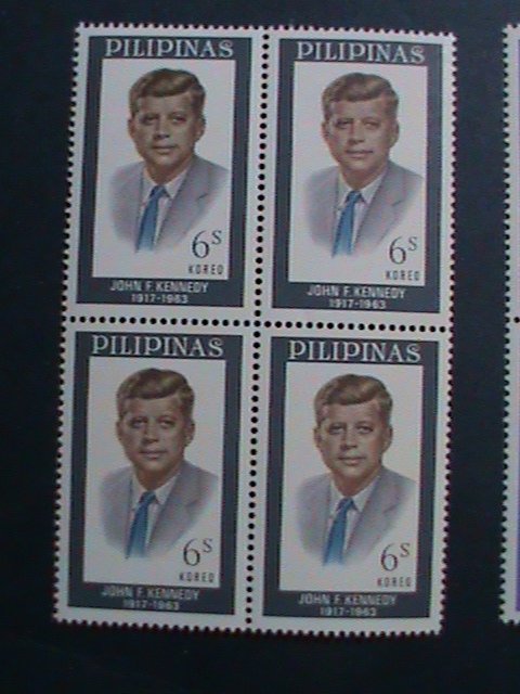 PHILIPPINES-1965-SC#925-7 U.S. PRESIDENT JOHN F. KENNEDY -MNH BLOCKS- VF