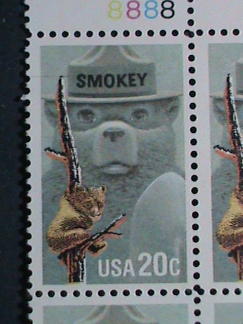 ​UNITED STATES -1984 SC#2096  SMOKEY BEAR -MNH PLATE  BLOCK OF 4 VF