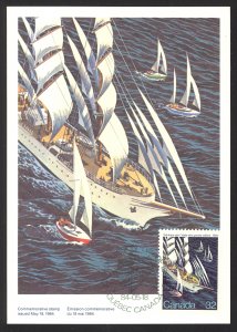 Canada Sc# 1012 FD Cancel Postcard 1984 32c Tall Ships