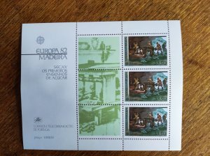 Europa – Historical events  1982 100.50  Madeira   Europa  ,sheet