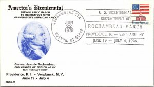 US BICENTENNIAL REENACTMENT OF ROCHAMBEAU MARCH AT BOLTON, CONNECTICUT