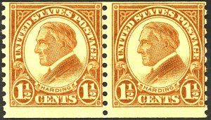 U.S. #598 MINT PAIR OG NH 