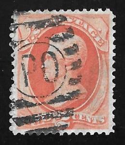 #178 2 cents Jackson SUPERB Fancy PO Cancel Stamp used EGRADED VF-XF 85