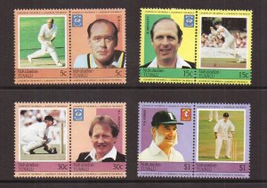 Tuvalu Nukulaelae  #21-24   MNH   1984  cricket players in pairs