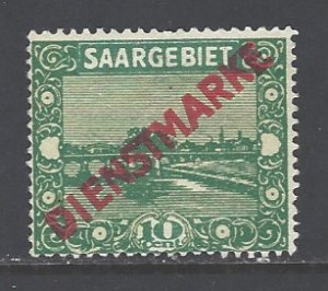 Saar Sc # O3 mint hinged (RS )