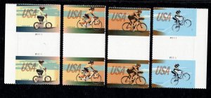 UNITED STATES SC# 4487-90 COMPLETE SET/4 HORZ. GUTTER PAIRS VF/NH