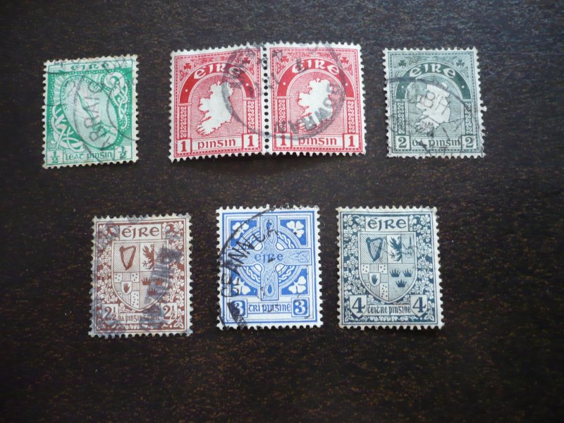 Stamps - Ireland - Scott#65-66, 68-71 - Used Part Set of 6 Stamps