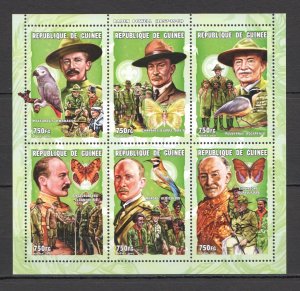 Ss1681 2001 Guinea Fauna Birds Butterflies Baden Powell Boy Scouts 1Kb Mnh