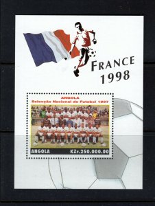 Angola #1000 (1997 World Cup Team Photo sheet) VFMNH CV $5.50.