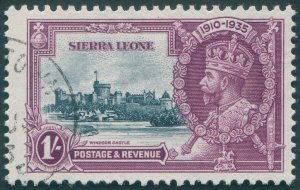 Sierra Leone 1935 1s slate & purple Jubilee SG184 used