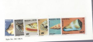 WALLIS & FUTUNA Sc 333-8 NH issue of 1986 - SEA LIFE - SHELLS