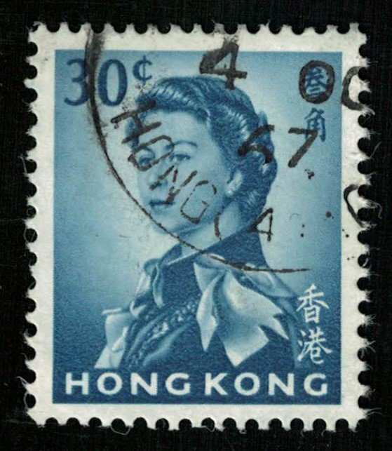 1962, Queen Elizabeth II, Hong Kong, 30c (3357-T)