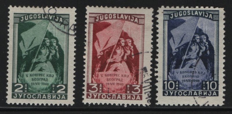 YUGOSLAVIA, 243-245, SET(3), USED, 1949,