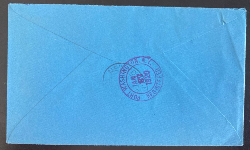 1920 Turks & Caicos Island Regis Cover To Port Washington NY USA War Tax Stamp