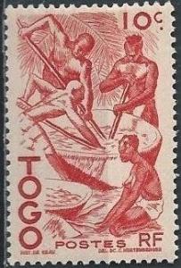 Togo 309 (mhr) 10c extracting palm oil (1947)