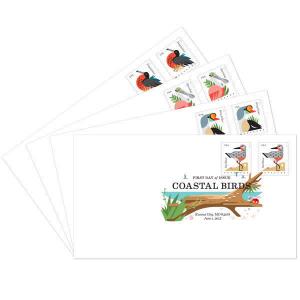 US 4995-4998 Coastal Birds (set of 4 from coil of 100) DCP FDC 2015