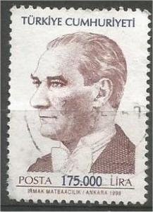 TURKEY, 1998 used 175,000 l, Kemal Ataturk, Scott 2708