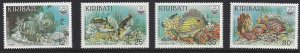 Kiribati #452-5 MNH set, various fish, issued 1985