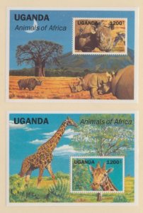 Uganda Scott #952-953 Stamps - Mint NH Souvenir Sheet