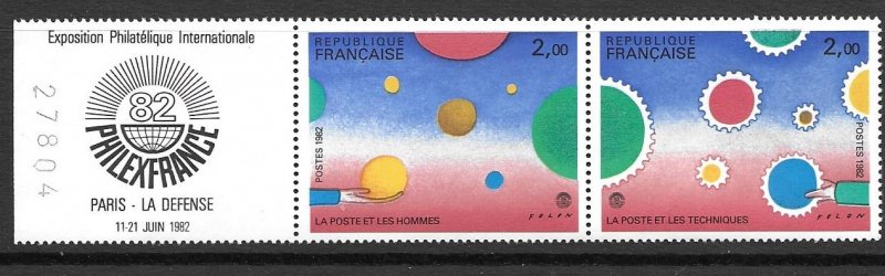 France  1819-20   1982  set 2 w/ label  VF NH