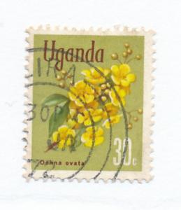 Uganda 1969 Scott 119 used - 30c, Flower