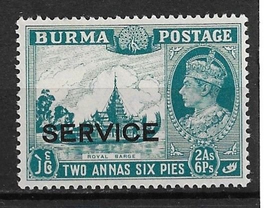 1946 Burma O35 2a6p Official MH