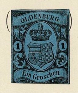 Germany Oldenburg #6 U blue paper