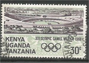 Kenya, Uganda, Tanzania, 1968, used 30c, Olympic, Scott 189