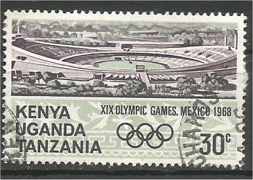 Kenya, Uganda, Tanzania, 1968, used 30c, Olympic, Scott 189