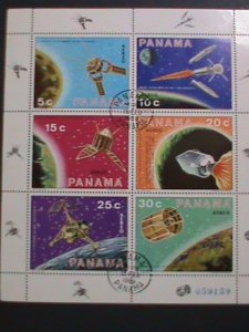 PANAMA-1989 WORLD FAMOUS AIR & SPACE PROGRAMS CTO SHEET VERY FINE-