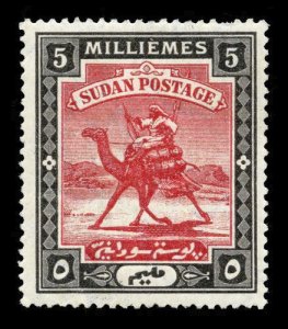 SUDAN Scott #22 (SG 23) 1903 Camel Post rider unused, HR, soiling and crease