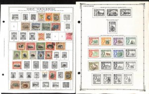 North Borneo Stamp Collection on 6 Minkus Pages, 1888-1964