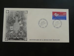 bicentenary of French Revolution commemorative FDC France 1989